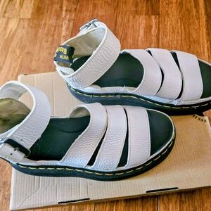 Dr. Martens White Leather Sandals